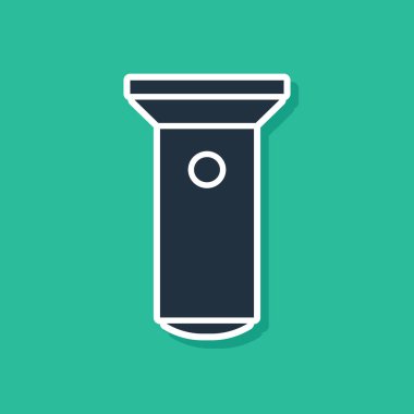 Mavi Fener simgesi yeşil arkaplanda izole edildi. Vektör İllüstrasyonu