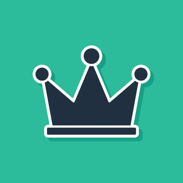 Ікона Blue Crown ізольована на зеленому тлі. Векторний приклад — стоковий вектор