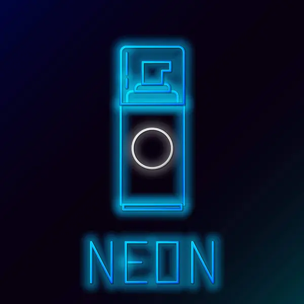 Blauw gloeiende neon lijn Scheergel schuim pictogram geïsoleerd op zwarte achtergrond. Scheerschuim. Kleurrijk concept. Vector Illustratie — Stockvector