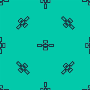 Mavi çizgi İş Hiyerarşisi organizogram grafiksel bilgi ikonu yeşil arka planda izole edilmiş pürüzsüz desen. Kurumsal yapı grafik elementleri. Vektör İllüstrasyonu