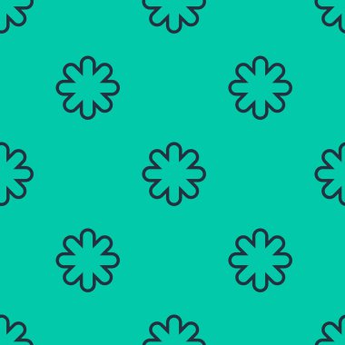 Blue Line Cross hastanesi tıbbi ikonu yeşil arka planda kusursuz desen izole etti. İlk yardım. Teşhis sembolü. İlaç ve eczane işareti. Vektör İllüstrasyonu