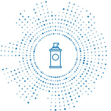 Mavi çizgili tıraş köpüğü simgesi beyaz arkaplanda izole edilmiş. Tıraş köpüğü. Soyut çember rastgele noktalar. Vektör İllüstrasyonu