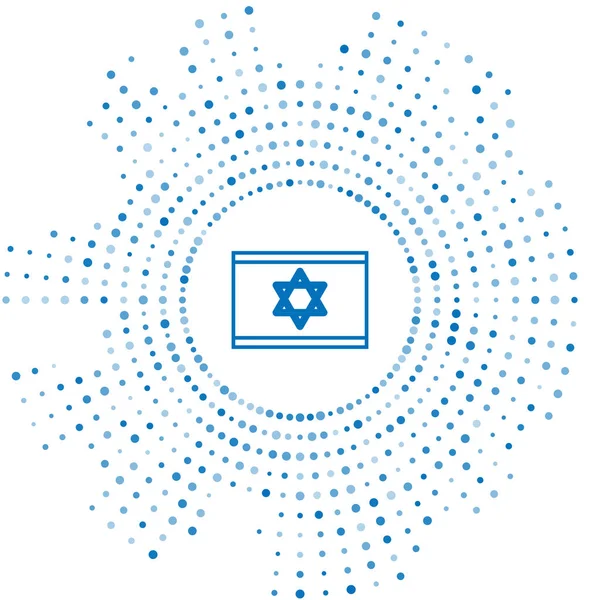 Μπλε Γραμμή Σημαία Του Ισραήλ Εικόνα Απομονώνονται Λευκό Φόντο Εθνικό — Διανυσματικό Αρχείο