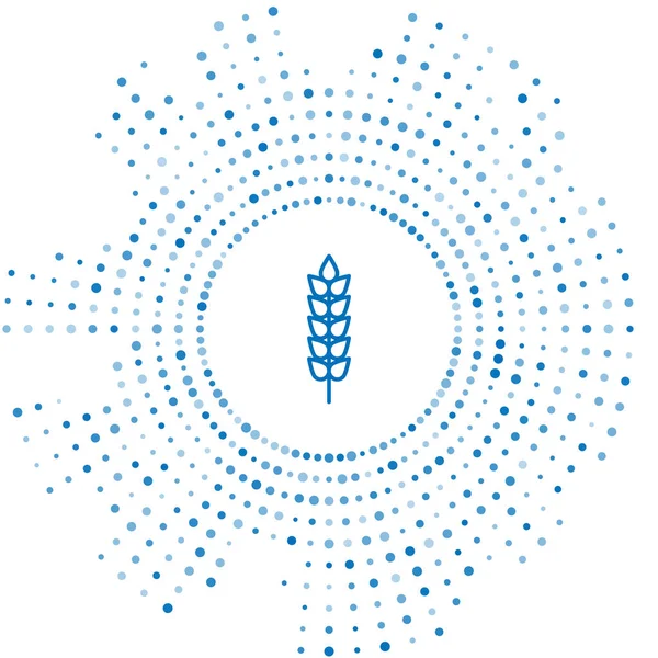 Синяя Линия Зерновые Наборы Рисом Пшеницей Кукурузой Овса Ржи Ячмень — стоковый вектор
