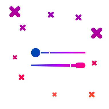 Beyaz arkaplanda renk çubukları simgesi izole edildi. Müzik aleti. Kademeli rastgele dinamik şekiller. Vektör İllüstrasyonu