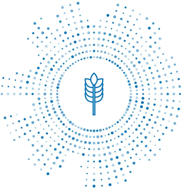 Синяя Линия Зерновые Наборы Рисом Пшеницей Кукурузой Овса Ржи Ячмень — стоковый вектор
