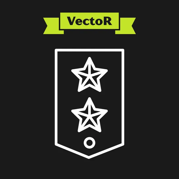 Значок "Шеврон" выделен на черном фоне. Знак военного значка. Векторная миграция — стоковый вектор