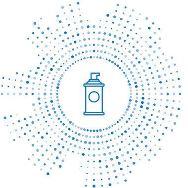 Mavi çizgili tıraş köpüğü simgesi beyaz arkaplanda izole edilmiş. Tıraş köpüğü. Soyut çember rastgele noktalar. Vektör İllüstrasyonu