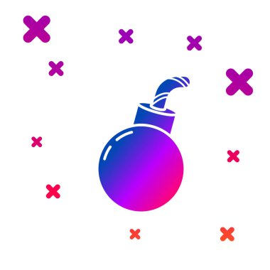 Renk Bombası beyaz arkaplanda izole edilmiş ikonu patlatmaya hazır. Mutlu Cadılar Bayramı Partisi. Kademeli rastgele dinamik şekiller. Vektör İllüstrasyonu