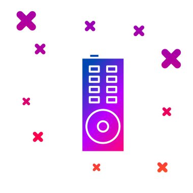 Renk Uzaktan Denetim simgesi beyaz arkaplanda izole edildi. Kademeli rastgele dinamik şekiller. Vektör İllüstrasyonu