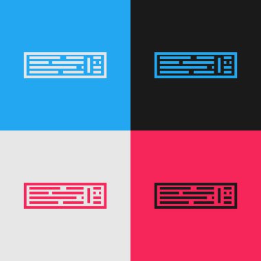 Renk arkaplanında kart simgesini çalma renk çizgisi desteği izole edildi. Kumarhane kumarı. Klasik tarzda çizim. Vektör İllüstrasyonu