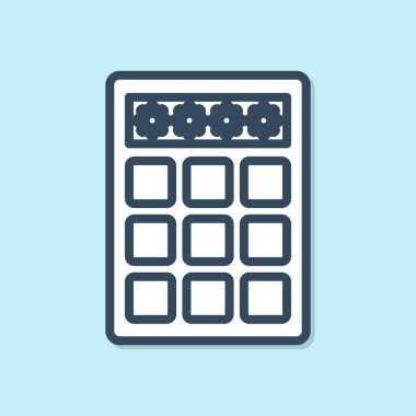 Mavi hat parola koruması ve güvenlik erişim simgesi mavi arkaplanda izole edildi. Güvenlik, güvenlik, koruma, gizlilik kavramı. Vektör İllüstrasyonu