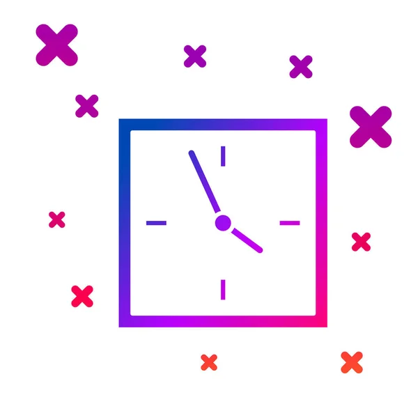Farb Uhr Symbol Isoliert Auf Weißem Hintergrund Zeitsymbol Gradienten Zufällige — Stockvektor
