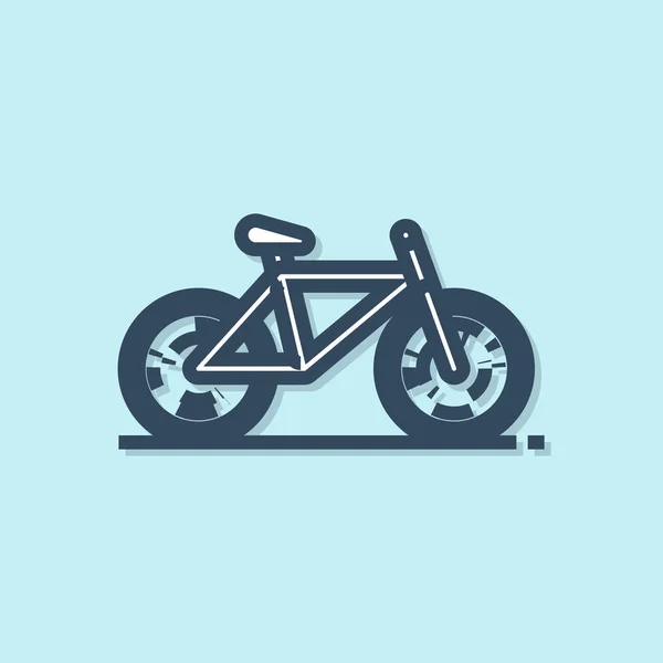 Icono Bicicleta Línea Azul Aislado Sobre Fondo Azul Carrera Bicicletas — Vector de stock