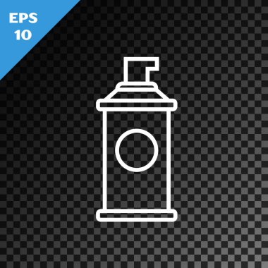 Beyaz çizgili tıraş köpüğü simgesi, şeffaf koyu arkaplanda izole edilmiş. Tıraş köpüğü. Vektör İllüstrasyonu