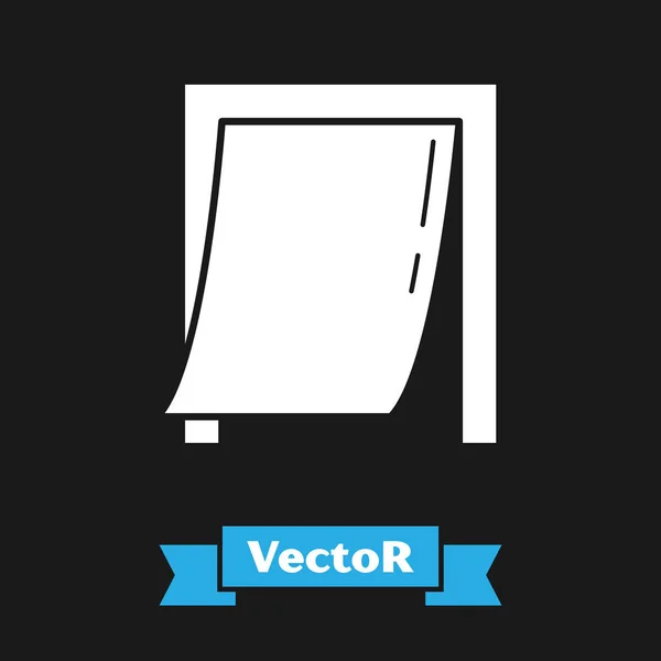 Weiße Tür für Haustier-Symbol isoliert auf schwarzem Hintergrund. Vektorillustration — Stockvektor
