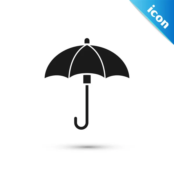 Black Umbrella icon isolated on white background. Waterproof icon. Protection, safety, security concept. Water resistant symbol. Vector Illustration — Stock Vector