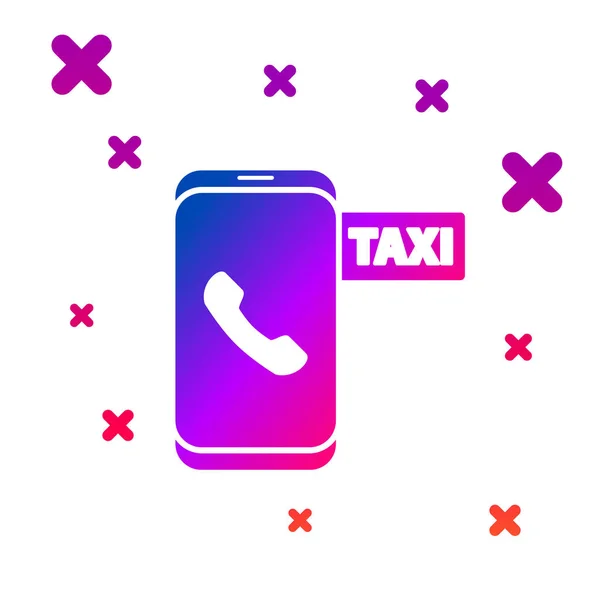 택시는 서비스 아이콘을 배경에서 합니다 스마트폰을 무작위 형태의 변화입니다 일러스트 — 스톡 벡터