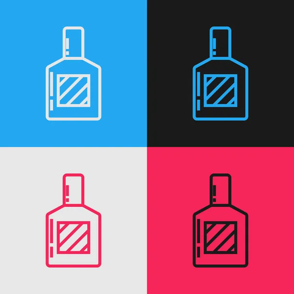 Color Line Aftershave Icon Isolated Color Background Cologne Spray Icon — Stock Vector