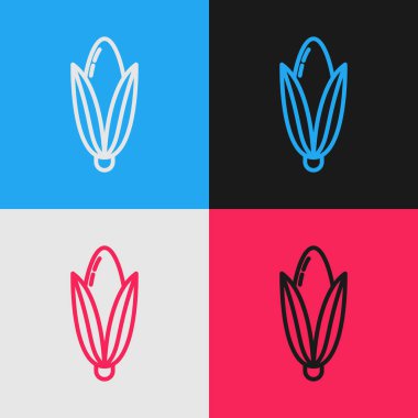 Renk çizgisi Mısır simgesi renk arkaplanında izole edildi. Klasik tarzda çizim. Vektör İllüstrasyonu