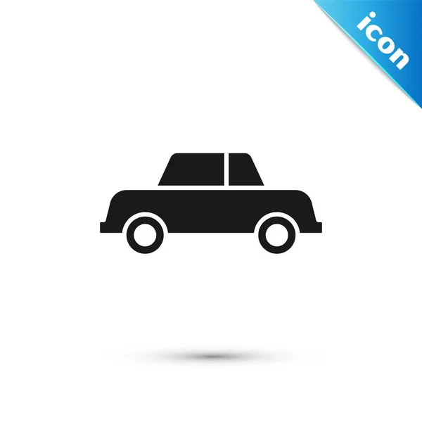 Black Car icon isolated on white background. Vector Illustration — Stock Vector