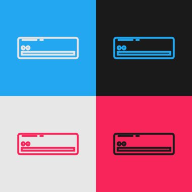 Renkli klima simgesi renk arkaplanında izole edildi. Sistemin havalandırmasını böl. Soğuk ve soğuk iklim kontrol sistemi. Klasik tarzda çizim. Vektör İllüstrasyonu