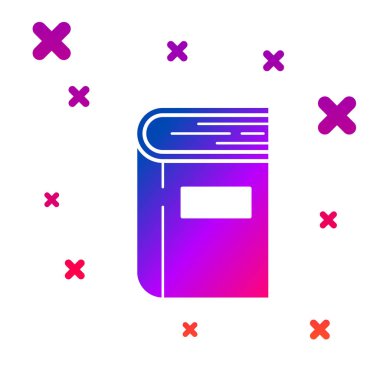 Renk Kitabı simgesi beyaz arkaplanda izole edildi. Kademeli rastgele dinamik şekiller. Vektör İllüstrasyonu