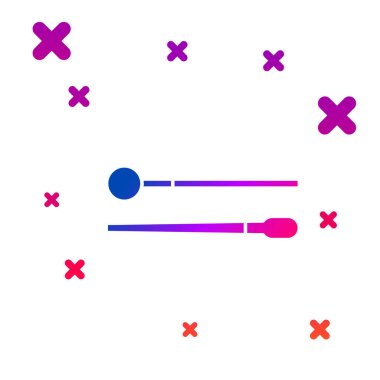 Beyaz arkaplanda renk çubukları simgesi izole edildi. Müzik aleti. Kademeli rastgele dinamik şekiller. Vektör İllüstrasyonu