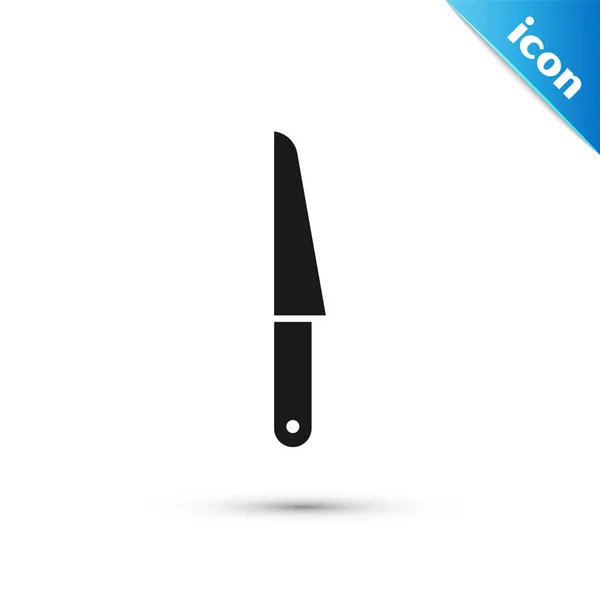 Black Knife icon isolated on white background. Cutlery symbol. Vector Illustration — Stock Vector