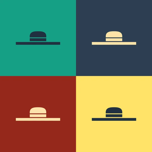 Χρώμα Gardener Αγρότης Αγρότης Εργαζόμενος Καπέλο Εικονίδιο Απομονώνονται Στο Φόντο — Διανυσματικό Αρχείο