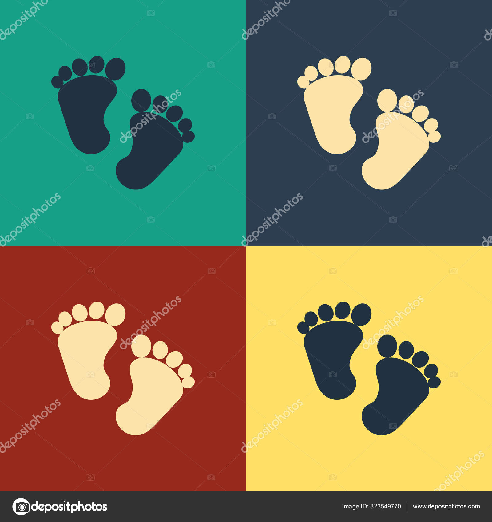 Couleur Icone Empreintes Bebe Isolee Sur Fond Couleur Bebe Pieds Image Vectorielle Par Vectoroksana C Illustration Couleur Icone Empreintes Bebe Isolee Sur Fond Couleur Bebe Pieds Image Vectorielle Par Vectoroksana C Illustration