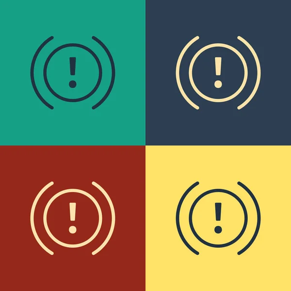 Color Icono Advertencia Del Sistema Freno Aislado Fondo Color Signo — Vector de stock