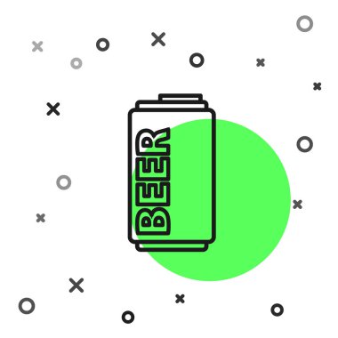 Siyah çizgi bira beyaz arkaplanda izole edilebilir. Vektör İllüstrasyonu