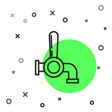 Beyaz arkaplanda siyah çizgi bira ikonu izole edildi. Vektör İllüstrasyonu