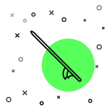 Siyah çizgi sörf tahtası simgesi beyaz arkaplanda izole edildi. Sörf tahtası. Olağanüstü bir spor. Spor malzemeleri. Vektör İllüstrasyonu