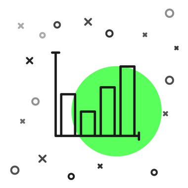 Beyaz arkaplanda siyah çizgi pasta grafiği bilgi simgesi izole edildi. Diyagram çizelgesi. Vektör İllüstrasyonu