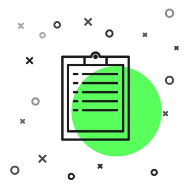 Beyaz arkaplanda kontrol listesi simgesi izole edilmiş siyah çizgi panosu. Vektör İllüstrasyonu