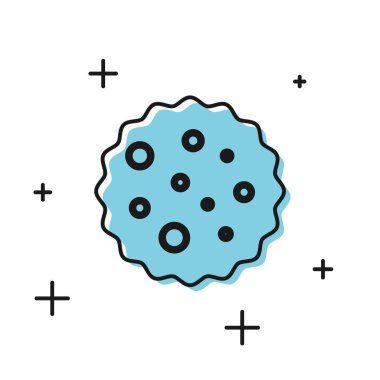 Beyaz arka planda izole edilmiş çikolatalı kurabiye ya da bisküvi. Vektör İllüstrasyonu