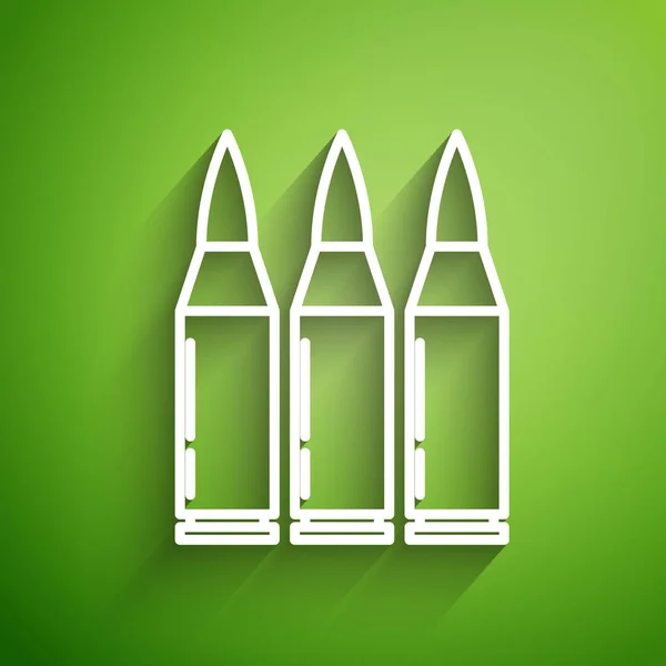 Vit Linje Kula Ikonen Isolerad Grön Bakgrund Vektor Illustration — Stock vektor