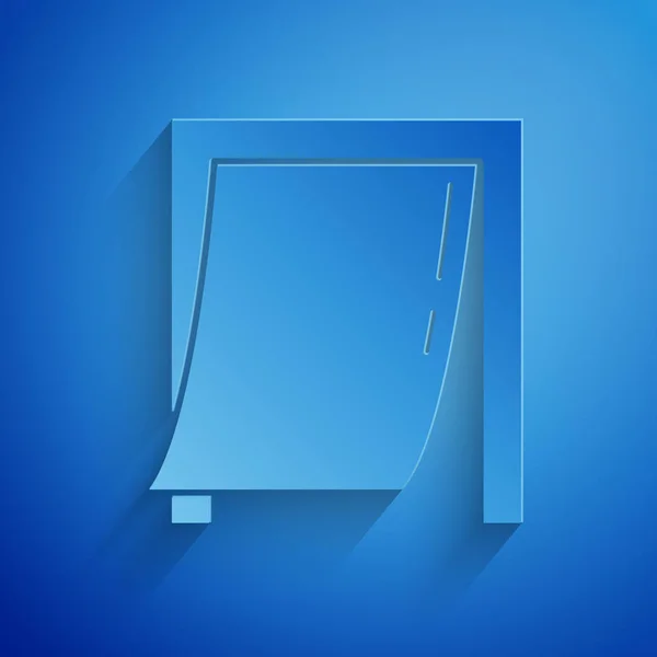 Papírvágás Ajtó kisállat ikon elszigetelt kék háttérrel. Papírművészeti stílus. Vektorillusztráció — Stock Vector