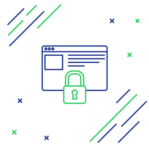 Https Ssl 아이콘을 배경에 분리하여 사이트를 인터넷 프로토콜 일러스트 — 스톡 벡터