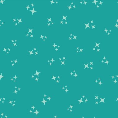 Yeşil Düşen yıldız simgesi yeşil arka plan üzerinde sorunsuz desen izole. Yıldız izi olan kayan yıldız. Meteoroid, göktaşı, kuyruklu yıldız, asteroit, yıldız simgesi. Vektör İllüstrasyonu