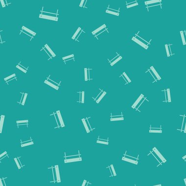 Yeşil Benç simgesi, yeşil arkaplanda izole edilmiş pürüzsüz desen. Vektör İllüstrasyonu