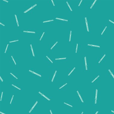 Yeşil Geleneksel Japon katana simgesi yeşil arka planda izole edilmiş pürüzsüz desen. Japon kılıcı. Vektör İllüstrasyonu