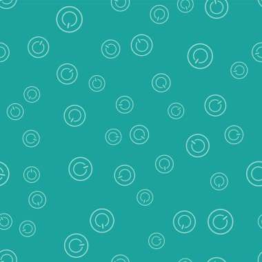 Yeşil Güç simgesi yeşil arkaplandaki kusursuz deseni izole etti. Başlat işareti. Vektör İllüstrasyonu