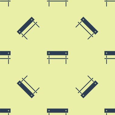 Mavi Benç simgesi sarı arkaplanda izole edilmiş pürüzsüz desen. Vektör İllüstrasyonu