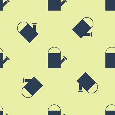 Mavi sulama ikonu sarı arka planda izole edilmiş pürüzsüz desen. Sulama sembolü. Vektör İllüstrasyonu