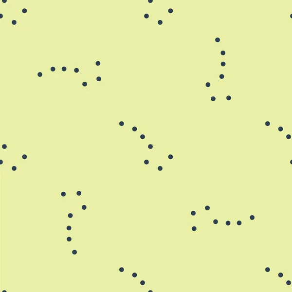 Bleu Grand Ours constellation icône isolé motif sans couture sur fond jaune. Illustration vectorielle — Image vectorielle