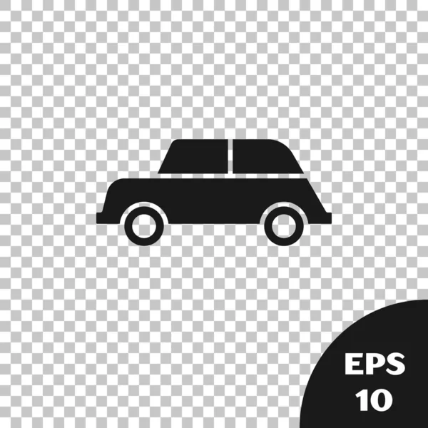 Black Car icon isolated on transparent background. Vector Illustration — Stock Vector