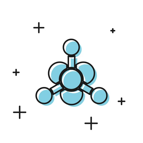 Schwarzes Bakteriensymbol isoliert auf weißem Hintergrund. Bakterien und Keime, krankheitsverursachende Mikroorganismen, Zellkrebs, Mikroben, Viren, Pilze. Vektorillustration — Stockvektor